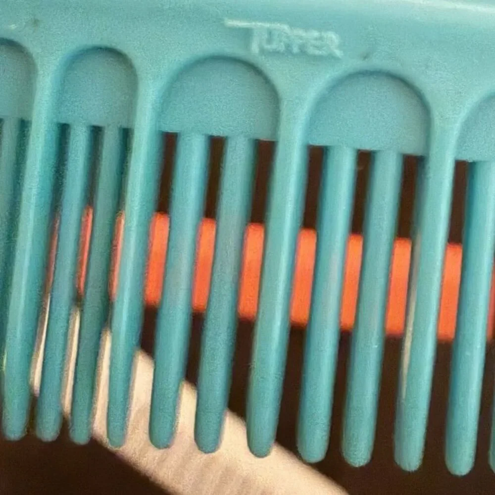Vintage Tupperware Lot of 10 Plastic Hair Combs Colorful Blue Orange Aqua White